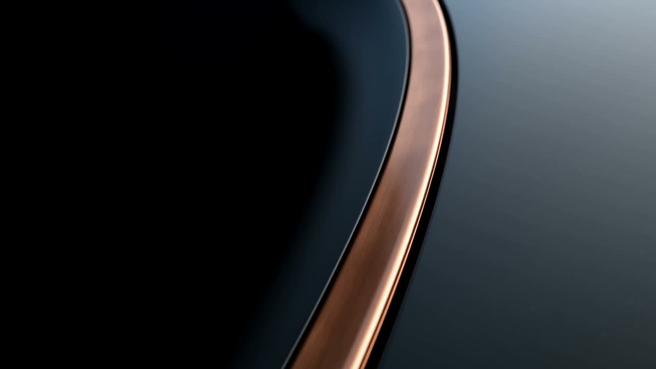 Abstract copper and dark architectural curves